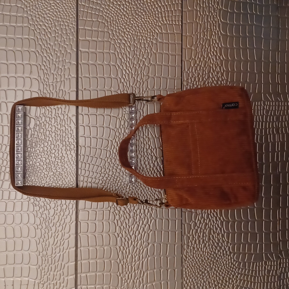 Brown corduroy crossbody/handbag